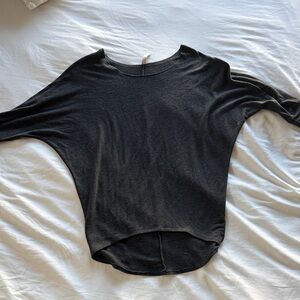 Charcoal grey oversized top